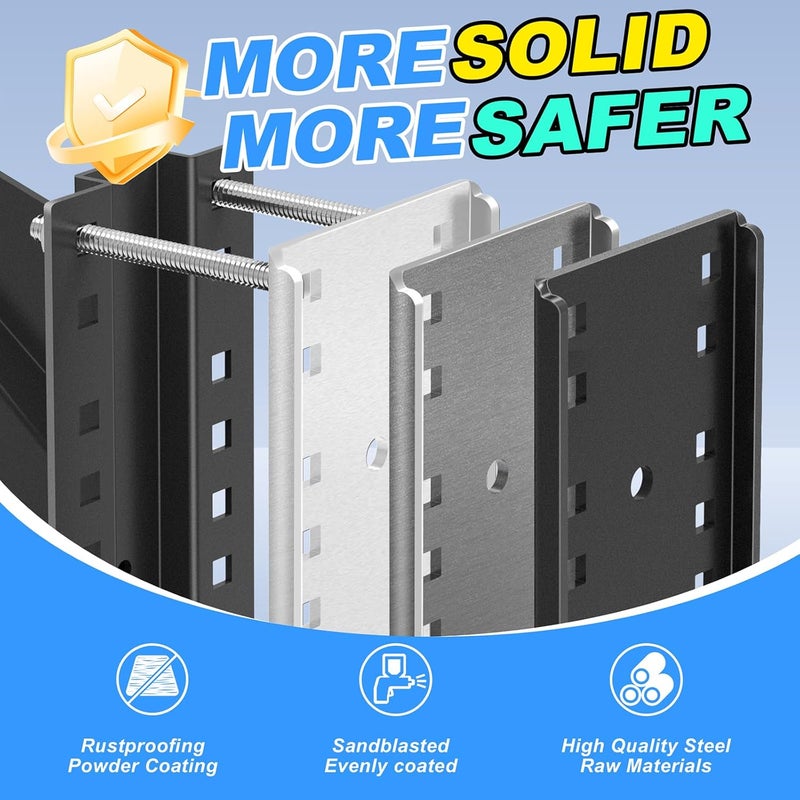 Foozet Trailer Spare Tire Mount Bracket, Heavy Duty Spare Tire Carrier Mount for Boat and RV, Fits 5 & 6 & 8 Lugs Wheels on 4.5'',4.75'',5.0",5.32",5.5",6.5",6.7",7.1" or 7.9" Bolt Patterns 160 Lbs - Image 4